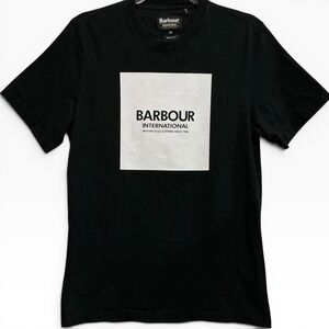 Barbour International Graphic Tee Shirt Motorcycle Black‎ Size M